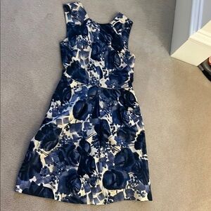 Milly Blue and White Floral Mini Dress